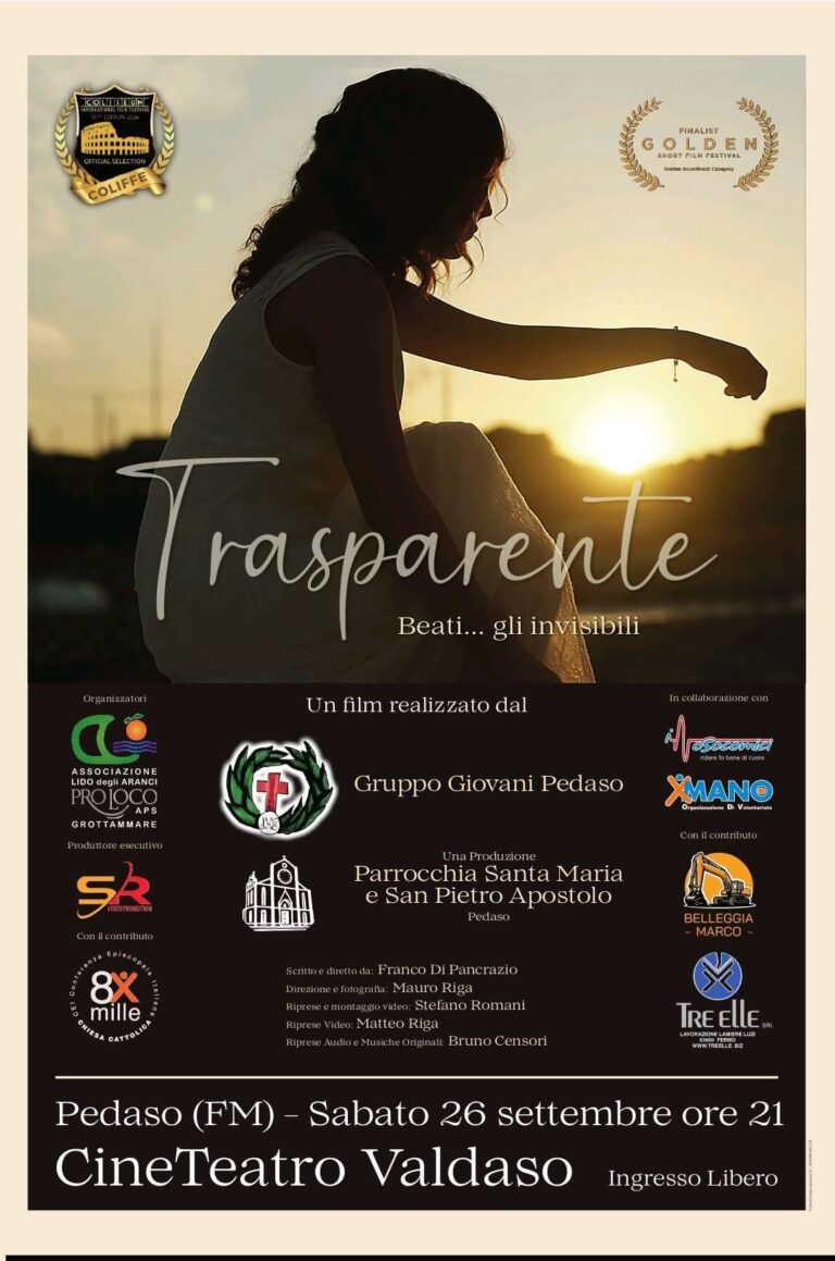 CORTO “TRASPARENTE” AL CINE TEATRO VALDASO DI PEDASO